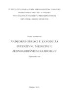 Nadzorni obrisci u Zavodu za intenzivnu medicinu u jednogodišnjem razdoblju