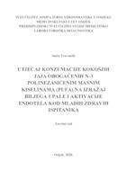 Utjecaj konzumacije kokošjih jaja obogaćenih n-3 polinezasićenim masnim kiselinama (PUFA) na izražaj biljega upale i aktivacije endotela kod mladih zdravih ispitanika