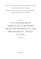 Utjecaj hiperbarične oksigenacije na proteinski izražaj TRP ionskih kanala kod zdravih Spargue-Dawley štakora