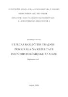 Utjecaj različitih trajnih pokrivala na rezultate imunohistokemijske analize