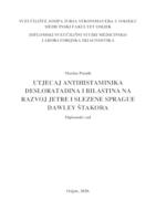 Utjecaj antihistaminika desloratadina i bilastina na razvoj jetre i slezene Sprague Dawley štakora