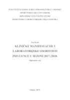 Kliničke manifestacije i laboratorijske osobitosti influence u sezoni 2017/2018