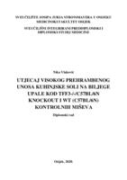 Utjecaj visokog prehrambenog unosa kuhinjske soli na biljege upale kod TFF3-/-/C57BL/6N knockout i WT (C57BL/6N) kontrolnih miševa