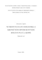 Nutritivni status bolesnika s kroničnom opstruktivnom bolesti pluća (KOPB)