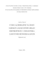 Utjecaj debljine na dozu lijekova koji stimuliraju eritropoezu u bolesnika liječenih hemodijalizom