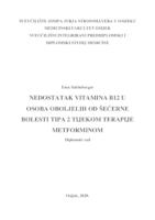 Nedostatak vitamina B12 u osoba oboljelih od šećerne bolesti tipa 2 tijekom terapije metforminom