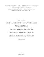 Utjecaj uređaja izvantjelesne membranske oksigenacije (ECMO) na promjenu koncentracije lijeka rokuronij bromid