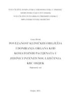 Povezanost kliničkih obilježja i doniranja organa kod komatoznih pacijenata u jedinici intenzivnog liječenja KBC Osijek