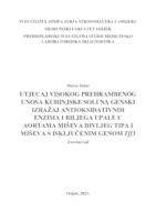 Utjecaj visokog prehrambenog unosa kuhinjske soli na genski izražaj antioksidativnih enzima i biljega upale u aortama miševa divljeg tipa i miševa s isključenim genom Tff3