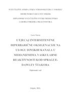 Utjecaj intermitentne hiperbarične oksigenacije na ulogu ionskih kanala u mehanizmima vaskularne reaktivnosti kod Sprague-Dawley štakora