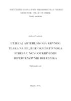 Utjecaj arterijskog krvnog tlaka na biljege oksidativnog stresa u novootkrivenih hipertenzivnih bolesnika