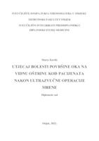 Utjecaj bolesti površine oka na vidnu oštrinu kod pacijenata nakon ultrazvučne operacije mrene