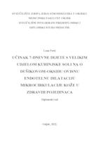 Učinak 7-dnevne dijete s velikim udjelom kuhinjske soli na o dušikovom-oksidu ovisnu endotelnu dilataciju mikrocirkulacije kože u zdravih pojedinaca