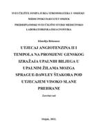 Utjecaj angiotenzina II i tempola na promjenu genskog izražaja upalnih biljega u krvnim žilama mozga Spraque-Dawley štakora pod utjecajem visokoslane prehrane