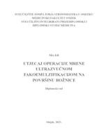 Utjecaj operacije mrene ultrazvučnom fakoemulzifikacijom na površinu rožnice