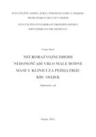 Neurorazvojni ishodi nedonoščadi vrlo male rodne mase u Klinici za pedijatriju KBC Osijek