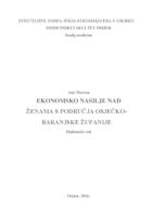 Ekonomsko nasilje nad ženama s područja Osječko-baranjske županije