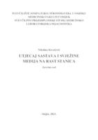 Utjecaj sastava i svježine medija na rast stanica