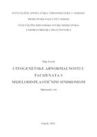 Citogenetske abnormalnosti u pacijenata s mijelodisplastičnim sindromom