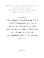 Tortuozitet karotidne arterije  - morfometrijska analiza i utjecaj na tehničke aspekte mehaničke trombektomije kod pacijenata s akutnim ishemijskim moždanim udarom