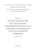 Kliničko epidemiološke značajke i dinamika laboratorijskih pokazatelja u bolesnika s hemoragijskom vrućicom s bubrežnim sindromom