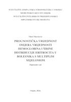 Prognostička vrijednost omjera vrijednosti hemoglobina i širine distribucije eritrocita u bolesnika s multiplim mijelomom