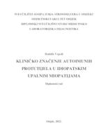 Kliničko značenje autoimunih protutijela u idiopatskim upalnim miopatijama