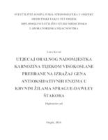 Utjecaj oralnog nadomjestka karnozina tijekom visokoslane prehrane na izražaj gena antioksidativnih enzima u krvnim žilama Sprague-Dawley štakora