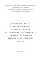 Komparativna analiza klasične PCR metode s fluorometrijskom detekcijom krajnjeg produkta i metode PCR u stvarnom vremenu za HLA tipizaciju