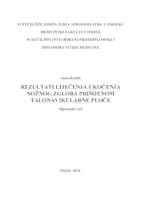 Rezultati liječenja ukočenja nožnog zgloba primjenom talonavikularne ploče