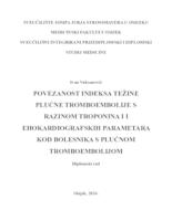 Povezanost indeksa težine plućne tromboembolije s razinom troponina I i ehokardiografskih parametara kod bolesnika s plućnom tromboembolijom