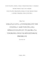 Izražaj gena antioksidativnih enzima u krvnim žilama Sprague-Dawley štakora na visokoslanoj i karnozinskoj prehrani