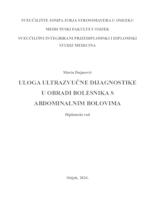 Uloga ultrazvučne dijagnostike u obradi bolesnika sa abdominalnim bolovima