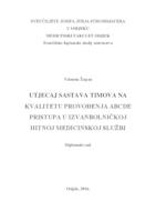 Utjecaj sastava timova na kvalitetu provođenja ABCDE pristupa u izvanbolničkoj hitnoj medicinskoj službi