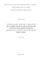 Učestalost alelne varijante HLA-DRB1*08 kod oboljelih od juvenilnog idiopatskog artritisa u populaciji istočne Hrvatske