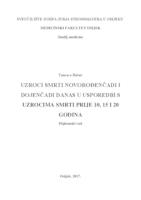 Uzroci smrti novorođenčadi i dojenčadi danas u usporedbi s uzrocima smrti prije 10, 15 i 20 godina