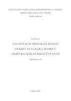 Nacionalni program ranog otkrivanja raka dojke u Osječko-baranjskoj županiji