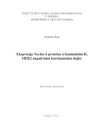 Ekspresija Nectin-4 proteina u luminalnim B, HER2 negativnim karcinomima dojke