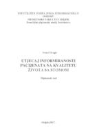 Utjecaj informiranosti pacijenata na kvalitetu života sa stomom