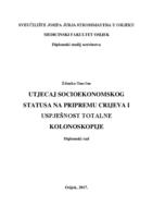 Utjecaj socioekonomskog statusa na pripremu crijeva i uspješnost totalne kolonoskopije