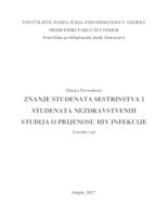 Znanje studenata sestrinstva i studenata nezdravstvenih studija o prijenosu HIV infekcije