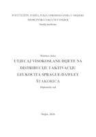 Utjecaj visokoslane dijete na distribuciju i aktivaciju leukocita Sprague-Dawley štakorica