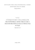 Učinkovitost unilateralne transpedikularne fiksacije u transforaminalnoj lumbalnoj fuziji (TLIF)