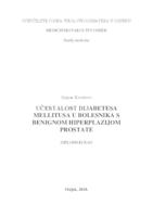 Učestalost dijabetes melitusa u bolesnika s benignom hiperplazijom prostate (BHP)