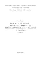 Mišljenje pacijenata, medicinskih sestara i tehničara o vidljivim tjelesnim tetovažama.