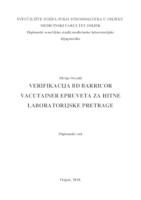 Verifikacija BD Barricor Vacutainer epruveta za hitne laboratorijske pretrage