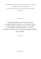 Biokemijska identifikacija Campylobactera kao uzročnika gastroenterokolitisa među stanovništvom Osječko-baranjske županije