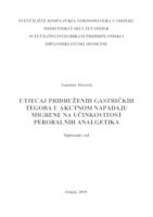 Utjecaj pridruženih gastričkih tegoba u akutnom napadaju migrene na učinkovitost peroralnih analgetika