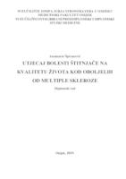 Utjecaj bolesti štitnjače na kvalitetu života kod oboljelih od multiple skleroze
