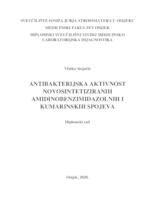 prikaz prve stranice dokumenta Antibakterijska aktivnost novosintetiziranih amidinobenzimidazolnih i kumarinskih spojeva
